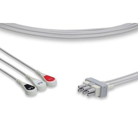 Philips Compatible ECG Leadwire - 3 Leads Snap, 60